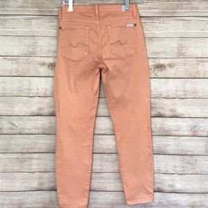 7 For All Mankind Women's Capri Jeans - Sz 4/27 - Washed Peach